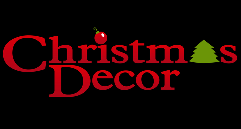 Christmas Decor Logo Black Background New